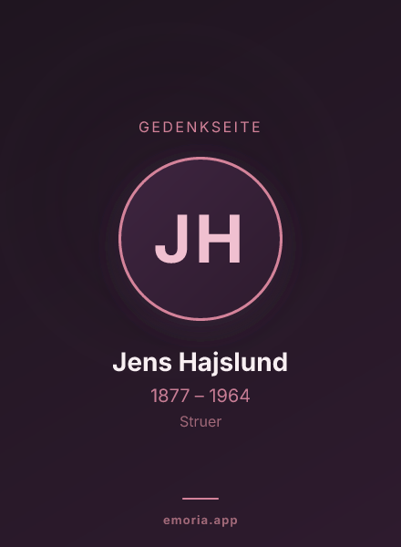 Gedenkportrait von Jens Hajslund