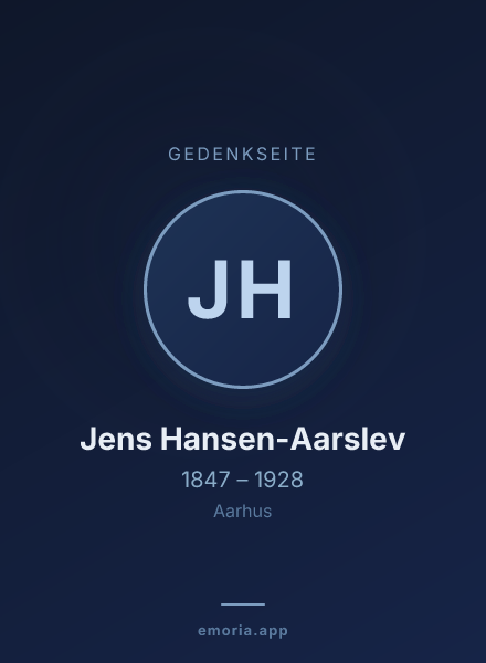 Gedenkportrait von Jens Hansen-Aarslev