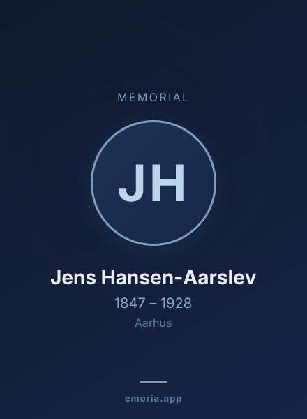 Memorial portrait of Jens Hansen-Aarslev