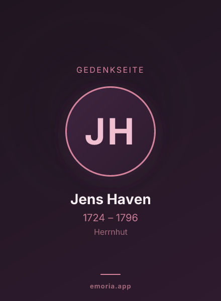 Gedenkportrait von Jens Haven