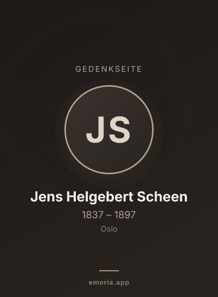 Gedenkportrait von Jens Helgebert Scheen