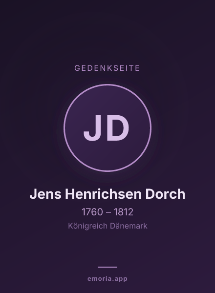 Gedenkportrait von Jens Henrichsen Dorch