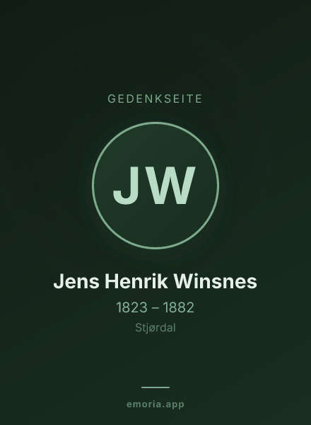 Gedenkportrait von Jens Henrik Winsnes