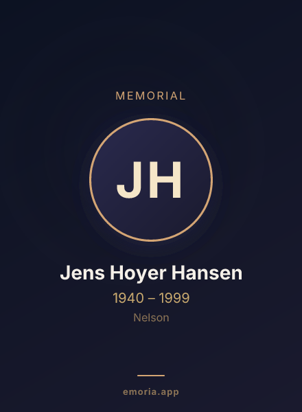 Memorial portrait of Jens Hoyer Hansen