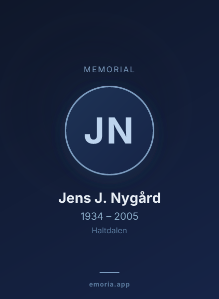 Memorial portrait of Jens J. Nygård