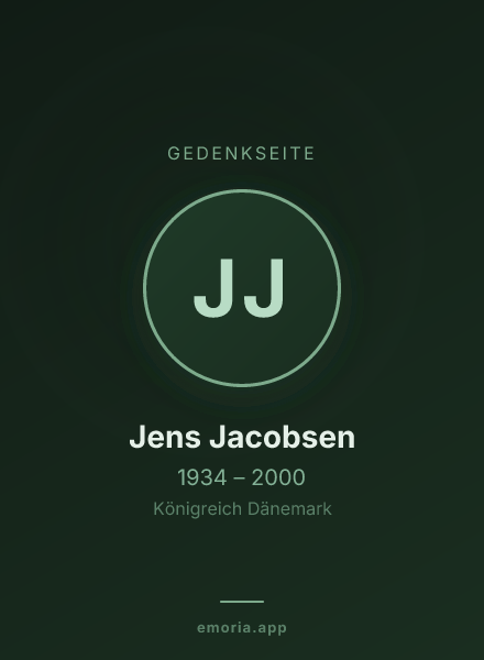 Gedenkportrait von Jens Jacobsen