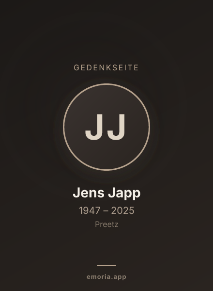 Gedenkportrait von Jens Japp