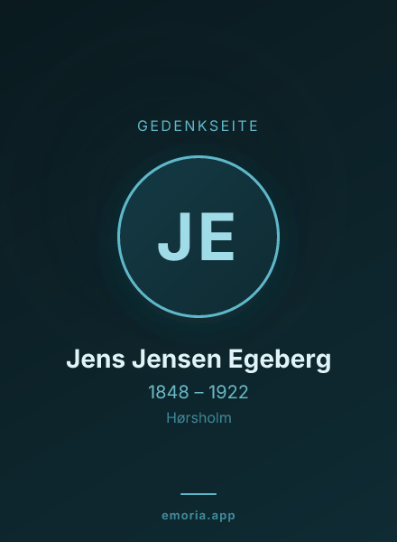 Gedenkportrait von Jens Jensen Egeberg