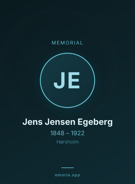 Memorial portrait of Jens Jensen Egeberg