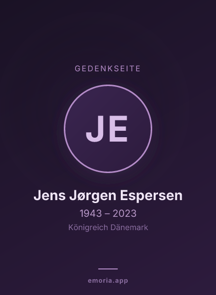 Gedenkportrait von Jens Jørgen Espersen