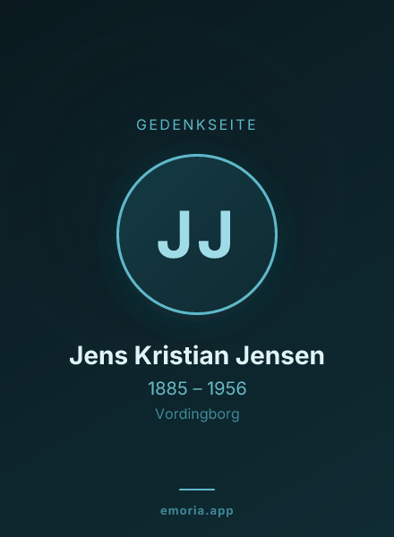 Gedenkportrait von Jens Kristian Jensen