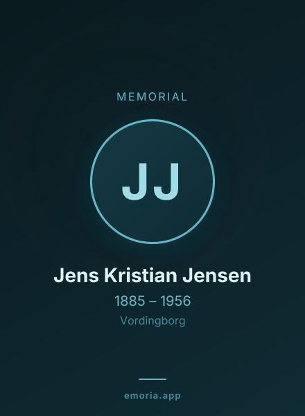 Memorial portrait of Jens Kristian Jensen