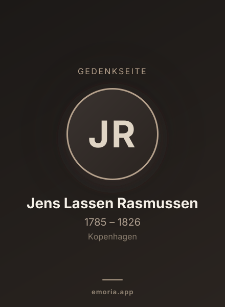 Gedenkportrait von Jens Lassen Rasmussen