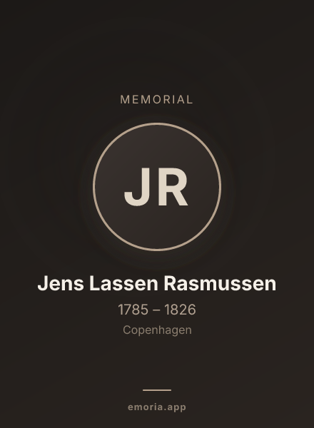 Memorial portrait of Jens Lassen Rasmussen