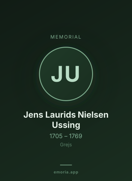 Memorial portrait of Jens Laurids Nielsen Ussing
