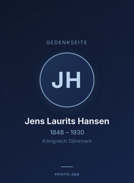 Gedenkportrait von Jens Laurits Hansen