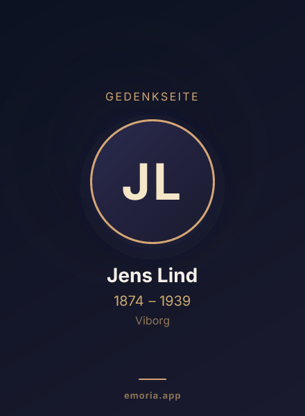 Gedenkportrait von Jens Lind