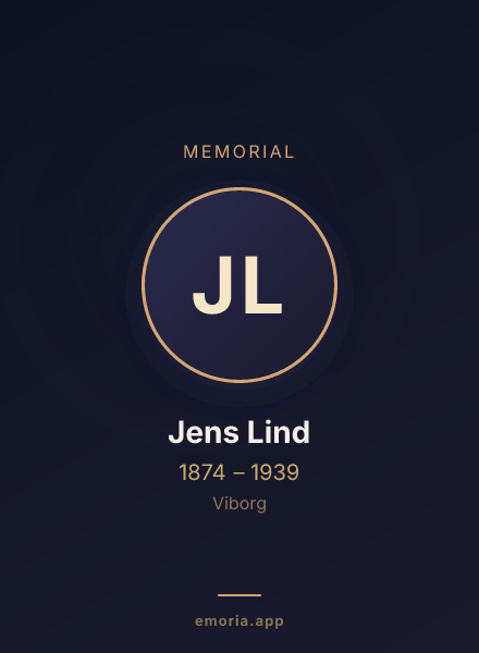 Memorial portrait of Jens Lind