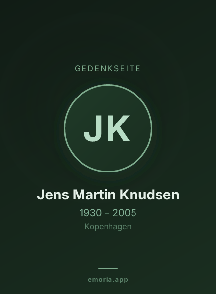 Gedenkportrait von Jens Martin Knudsen