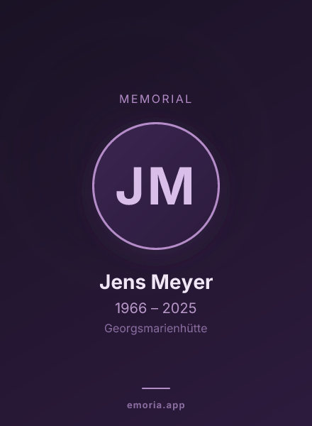 Memorial portrait of Jens Meyer