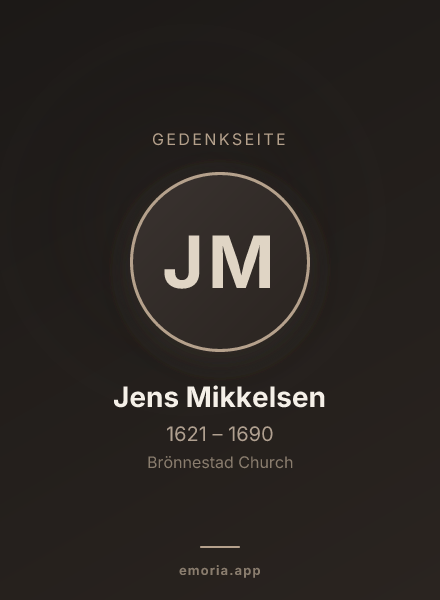 Gedenkportrait von Jens Mikkelsen