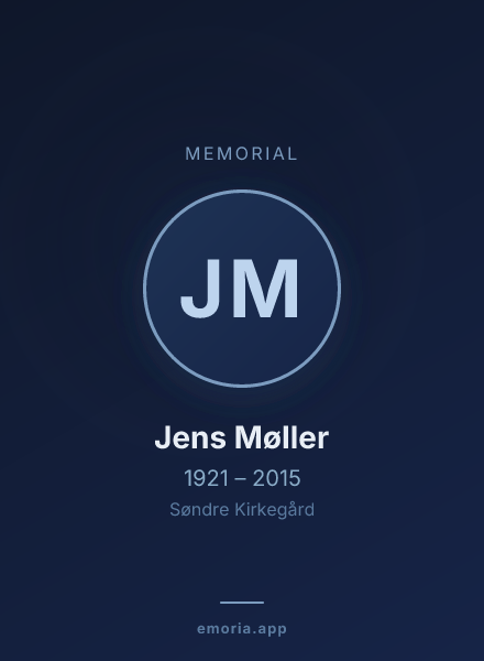 Memorial portrait of Jens Møller