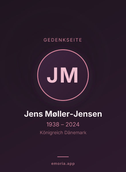 Gedenkportrait von Jens Møller-Jensen