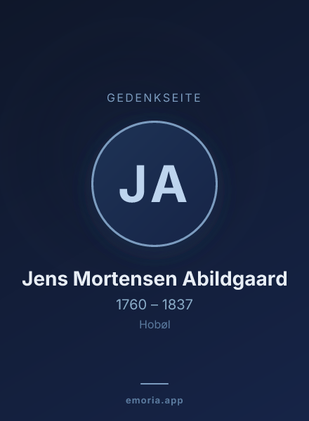 Gedenkportrait von Jens Mortensen Abildgaard