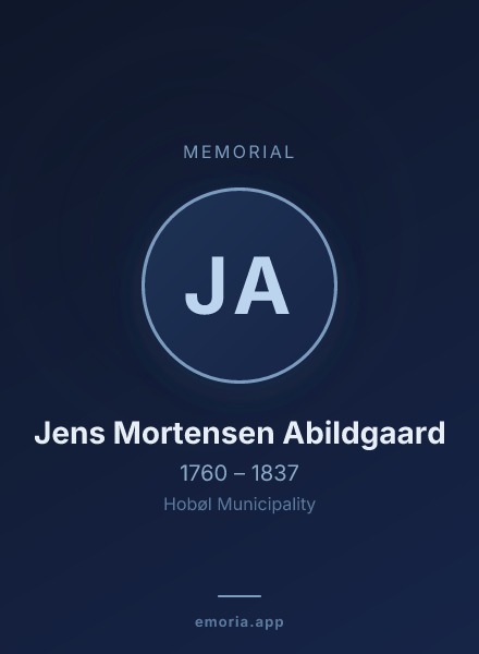 Memorial portrait of Jens Mortensen Abildgaard