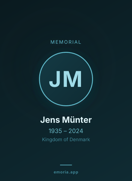 Memorial portrait of Jens Münter