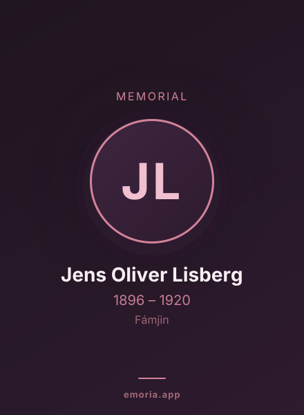 Memorial portrait of Jens Oliver Lisberg