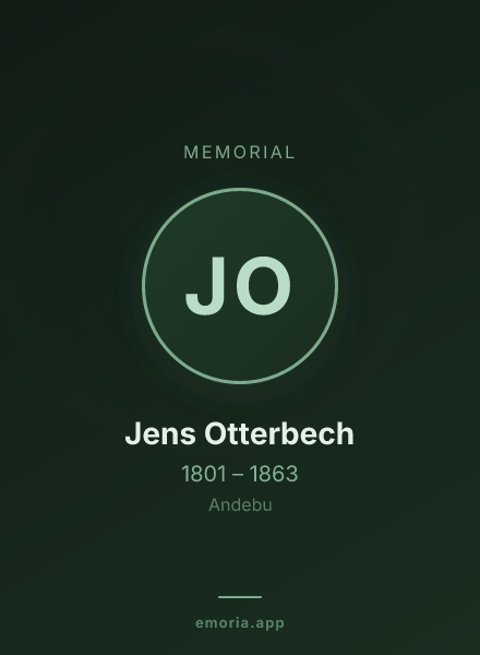 Memorial portrait of Jens Otterbech