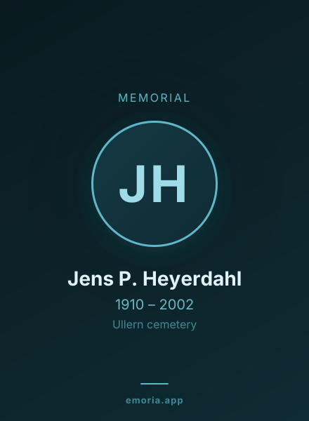 Memorial portrait of Jens P. Heyerdahl