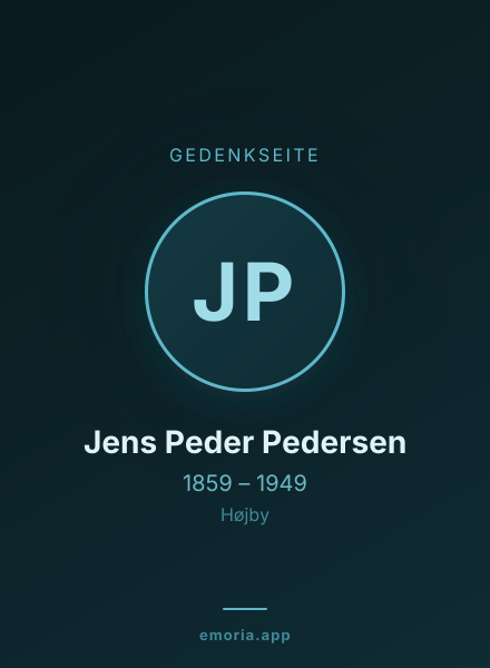 Gedenkportrait von Jens Peder Pedersen