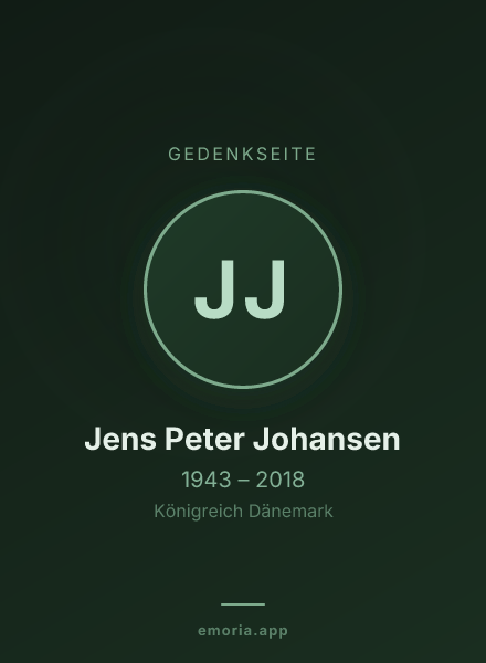 Gedenkportrait von Jens Peter Johansen