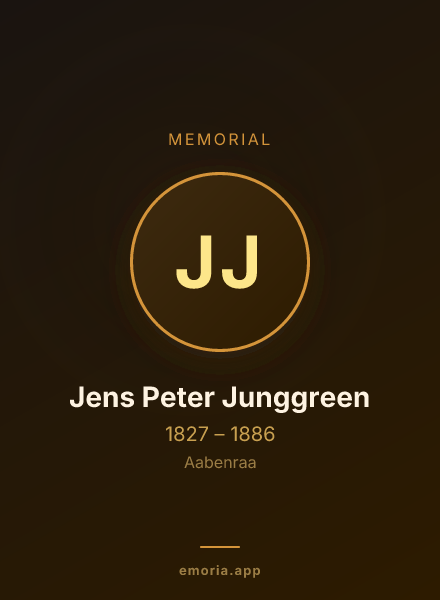 Memorial portrait of Jens Peter Junggreen