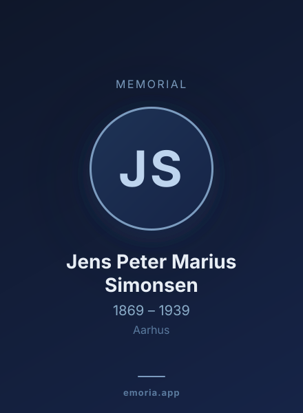 Memorial portrait of Jens Peter Marius Simonsen