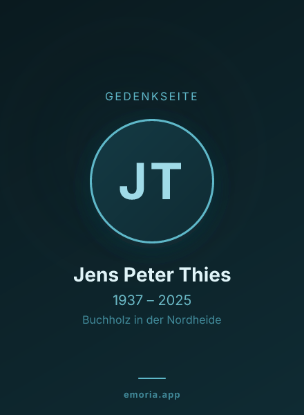 Gedenkportrait von Jens Peter Thies