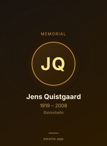 Memorial portrait of Jens Quistgaard