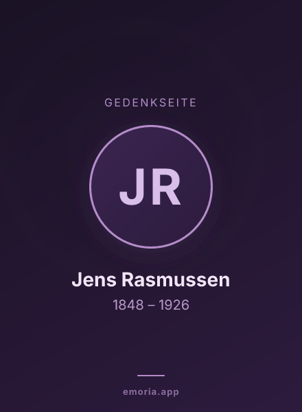 Gedenkportrait von Jens Rasmussen
