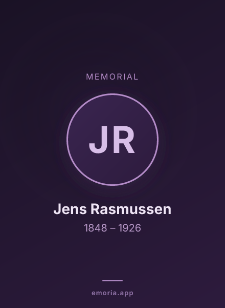 Memorial portrait of Jens Rasmussen