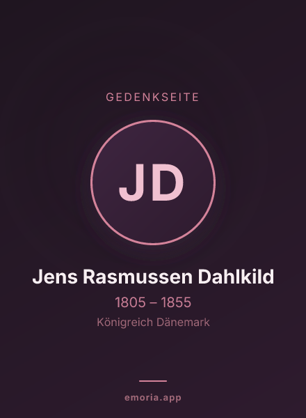 Gedenkportrait von Jens Rasmussen Dahlkild