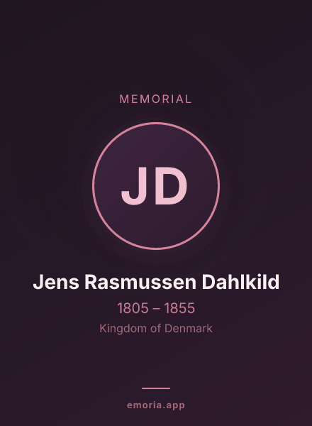 Memorial portrait of Jens Rasmussen Dahlkild