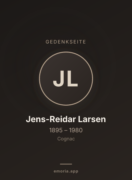 Gedenkportrait von Jens-Reidar Larsen