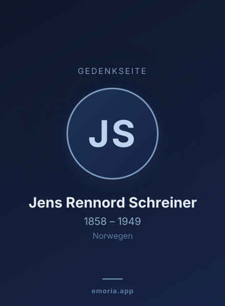 Gedenkportrait von Jens Rennord Schreiner