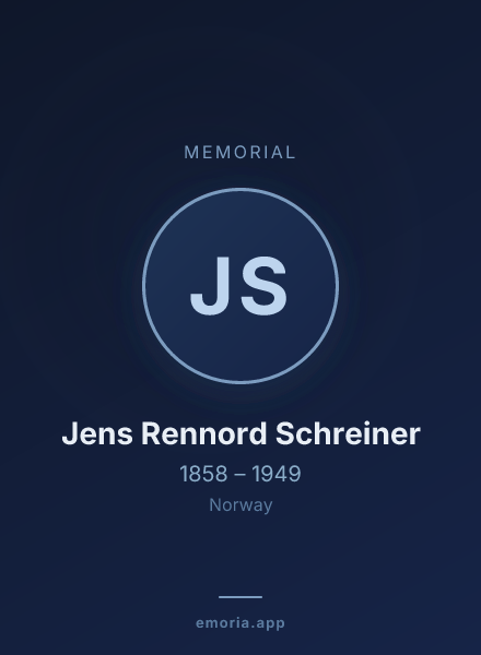 Memorial portrait of Jens Rennord Schreiner