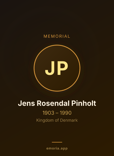 Memorial portrait of Jens Rosendal Pinholt