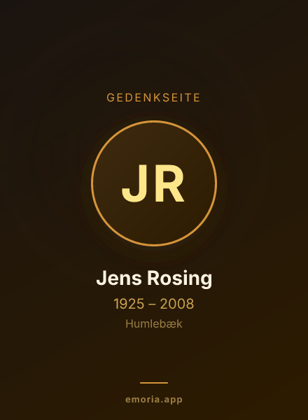 Gedenkportrait von Jens Rosing