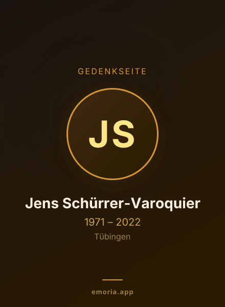 Gedenkportrait von Jens Schürrer-Varoquier