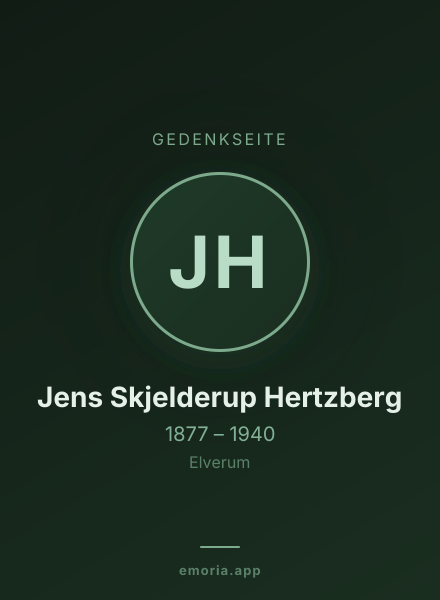 Gedenkportrait von Jens Skjelderup Hertzberg